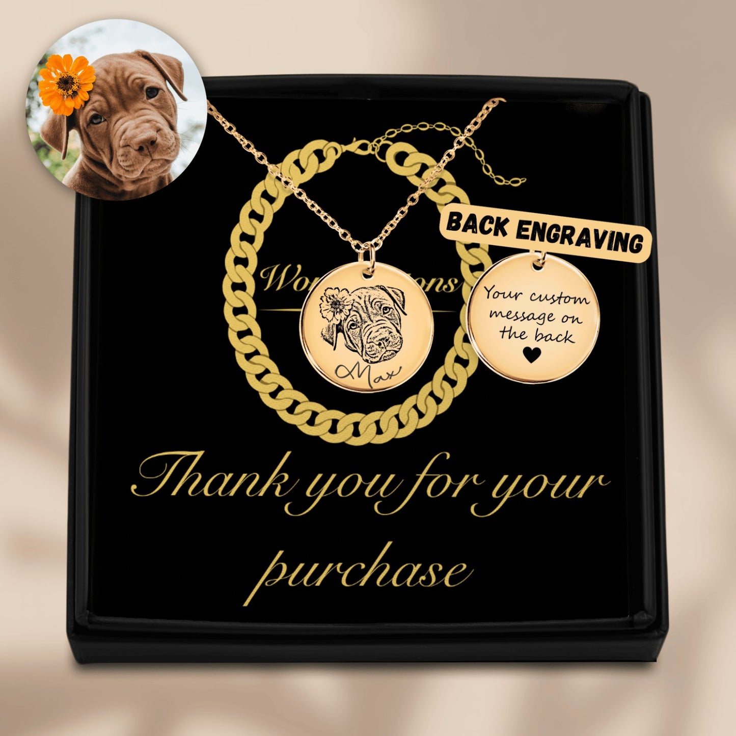 Pet Portrait Necklace