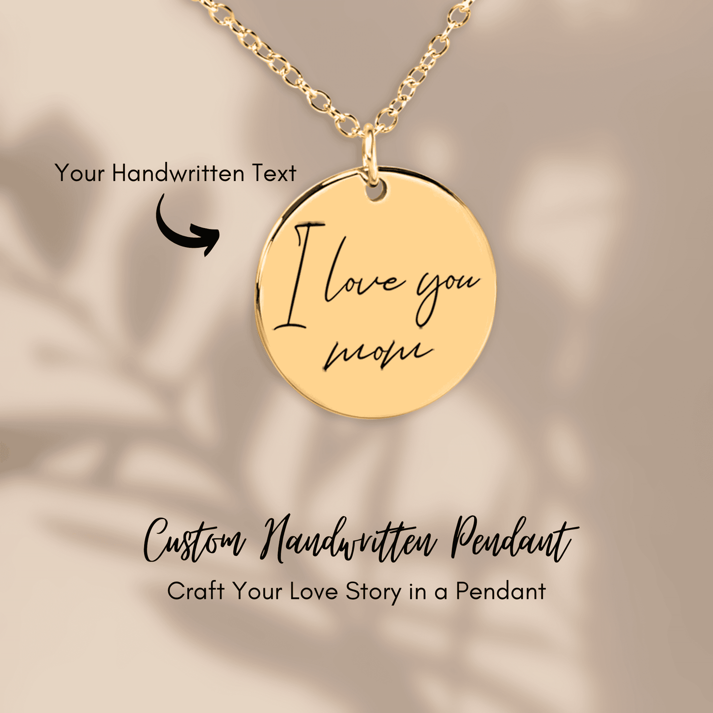 Custom Message Necklace Round