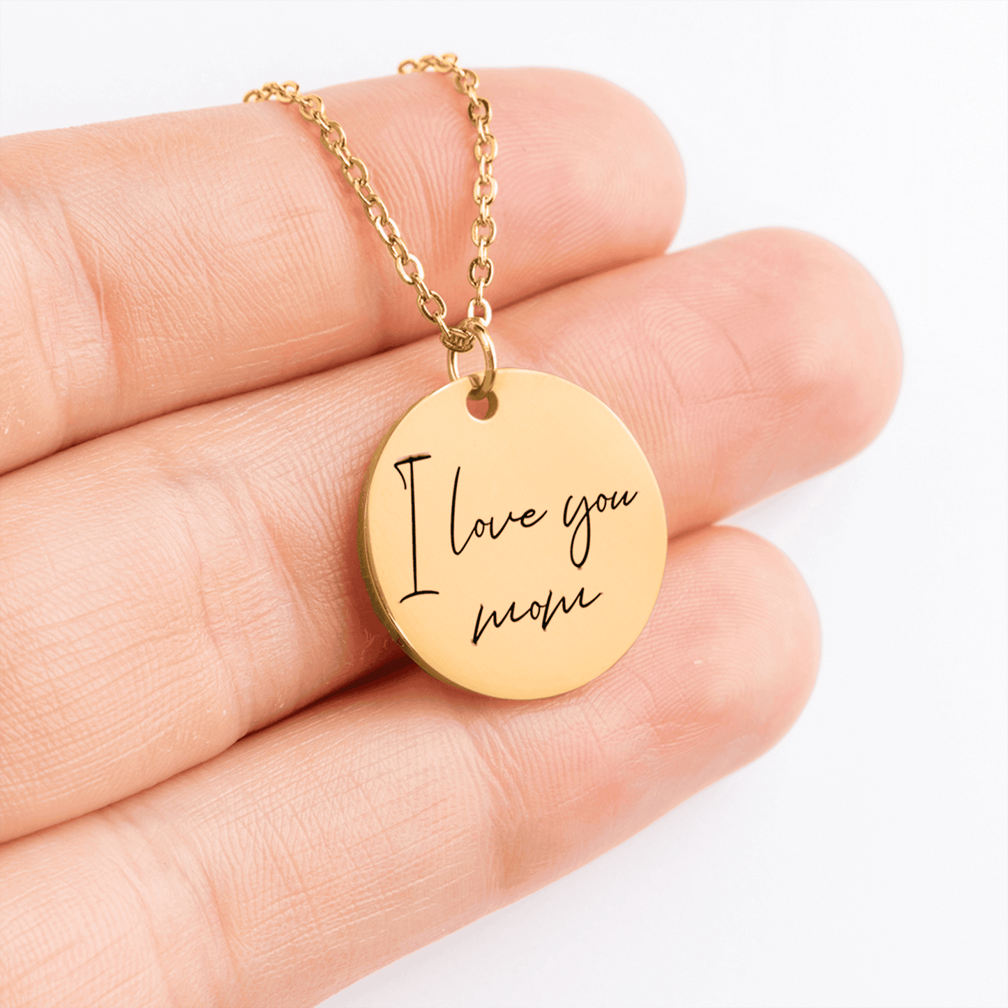 Custom Message Necklace Round