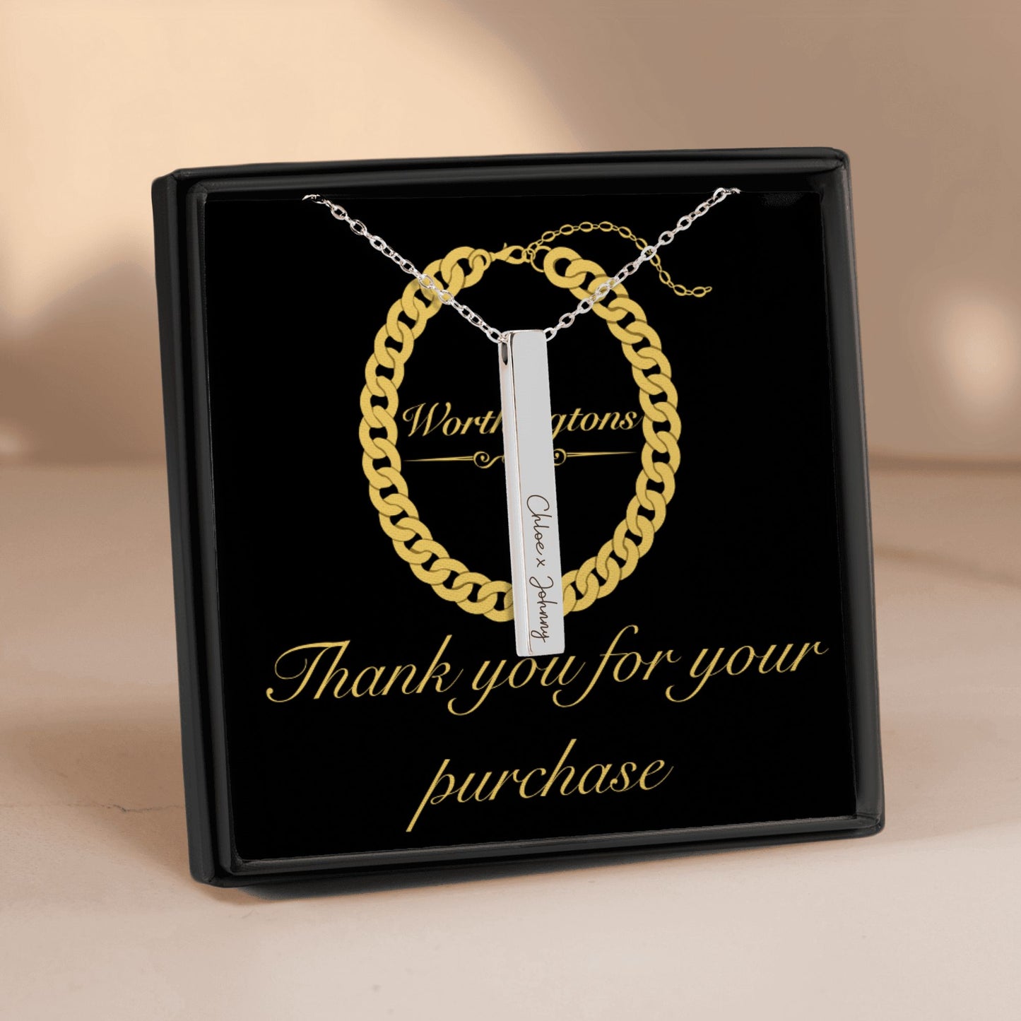 Custom Message Necklace Bar