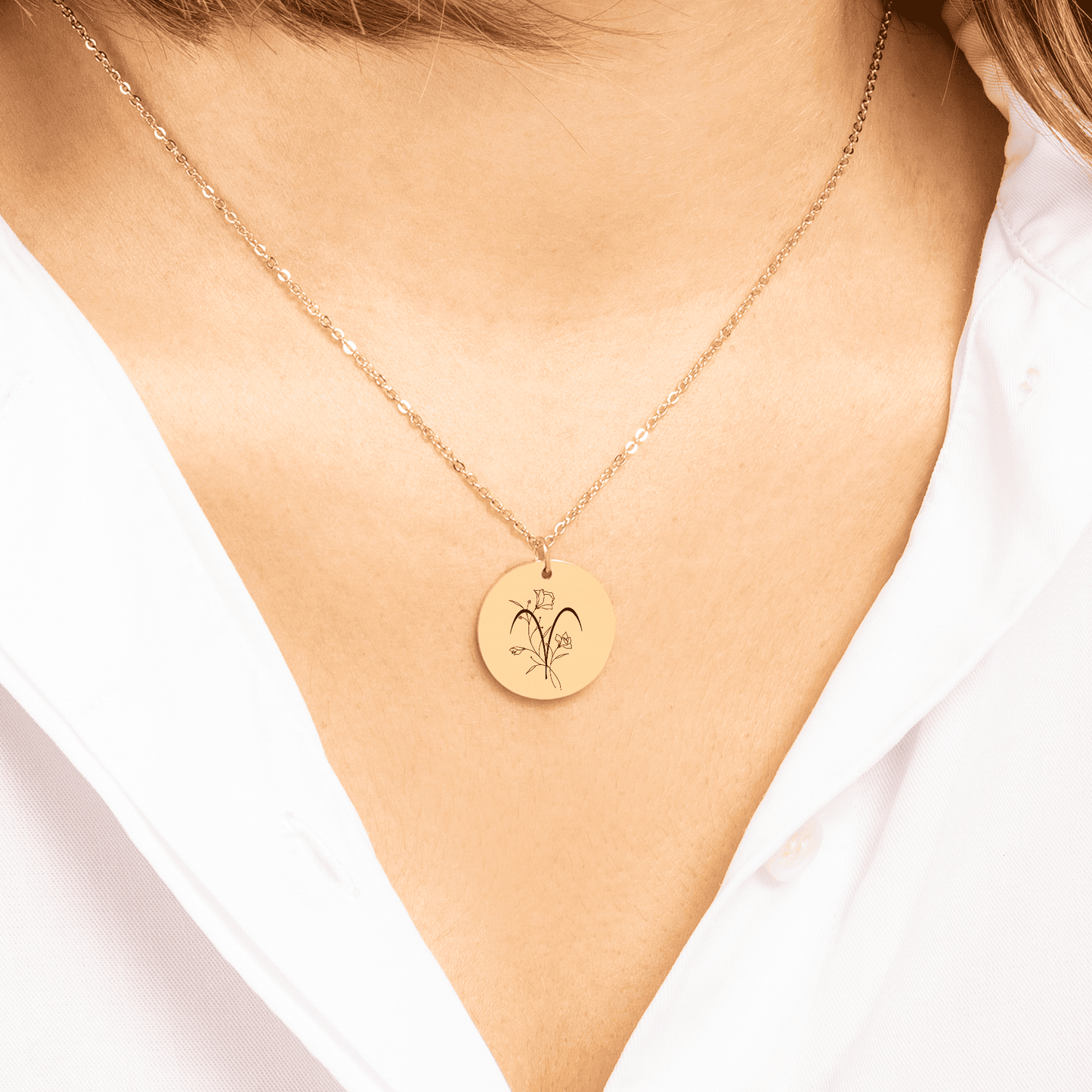 Woman wearing Zodiac Sign Necklace