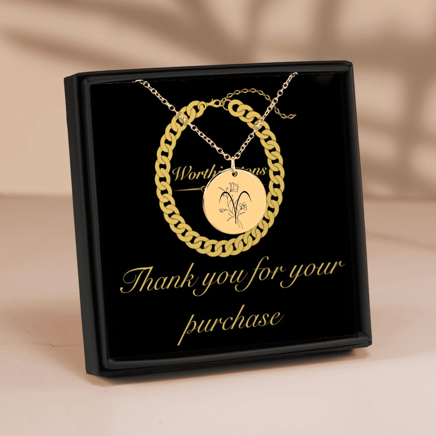 18ct Gold Zodiac sign Necklace 